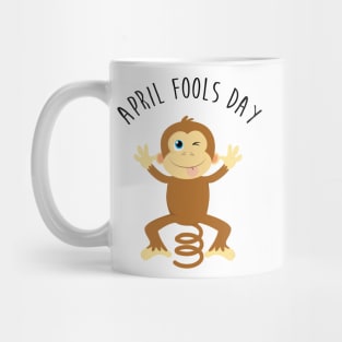 Bounce Monkey Behind You - Happy April Fool's Day Mug